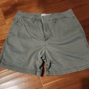 Green Casual Shorts